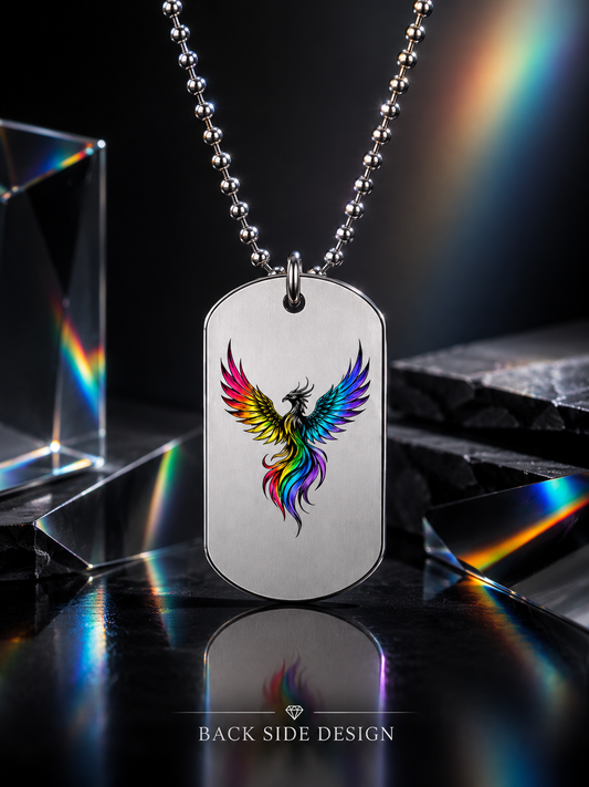 Born To Rebel Pride Dog Tag Necklace – Premium LGBTQ Stainless Steel Pendant