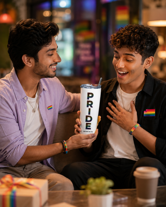 Pride™ Premium Tumbler – Own Who You Are | LGBTQ Stainless Steel Tumbler (20 Oz)