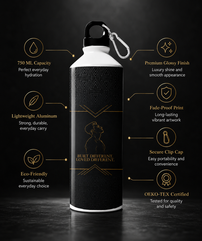 Sipper Gay Pride Water Bottle – Built Different. Loved Different.™ | 750ml Premium Aluminum BottleBottle