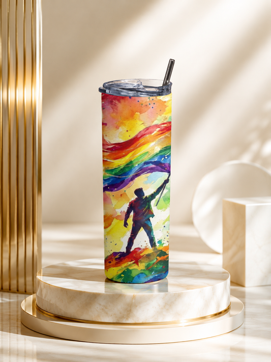 Pride Without Limits™ Premium Tumbler | LGBTQ Pride Stainless Steel Tumbler (20 Oz)Tumbler Bottle
