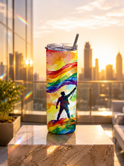 Pride Without Limits™ Premium Tumbler | LGBTQ Pride Stainless Steel Tumbler (20 Oz)Tumbler Bottle