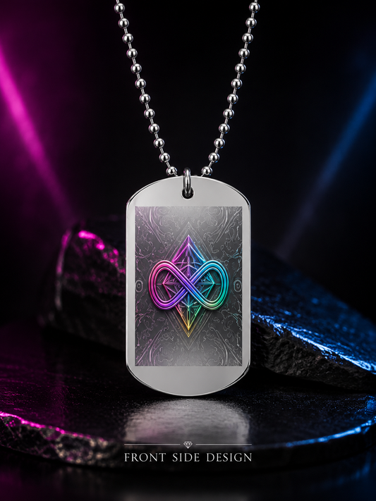 Boundless Pride Luxury Dog Tag Necklace – Premium Engraved LGBTQ Stainless Steel Pendant