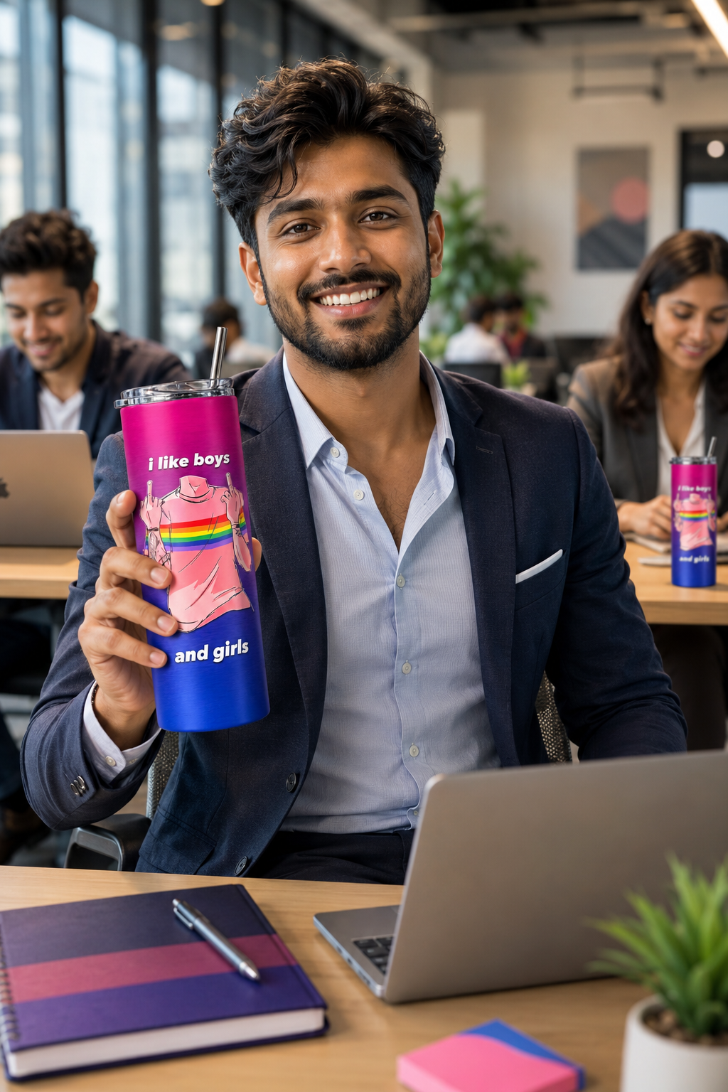 Bisexual Pride Tumbler – I Like Boys and Girls™ | Premium Stainless Steel Tumbler (20 Oz)