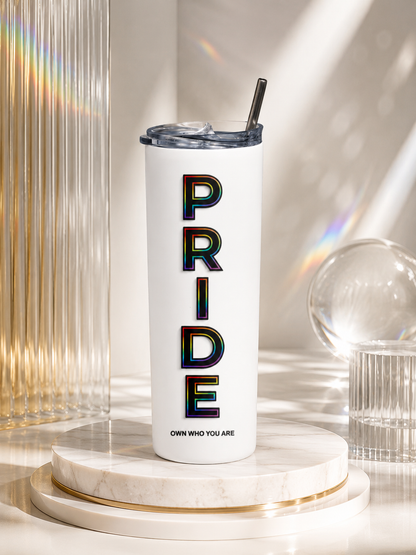 Pride™ Premium Tumbler – Own Who You Are | LGBTQ Stainless Steel Tumbler (20 Oz)
