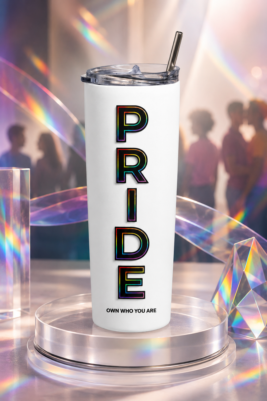 Pride™ Premium Tumbler – Own Who You Are | LGBTQ Stainless Steel Tumbler (20 Oz)