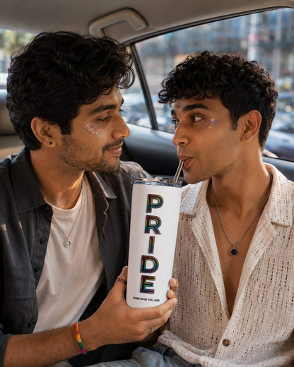 Pride™ Premium Tumbler – Own Who You Are | LGBTQ Stainless Steel Tumbler (20 Oz)