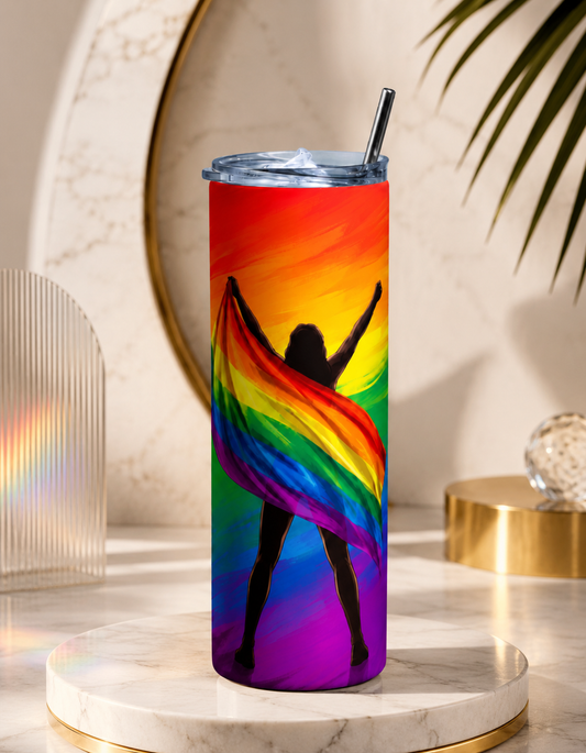 Be Seen. Be Proud.™ Premium Pride Tumbler | LGBTQ Stainless Steel Tumbler (20 Oz)
