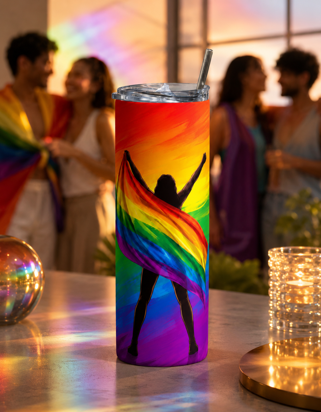 Be Seen. Be Proud.™ Premium Pride Tumbler | LGBTQ Stainless Steel Tumbler (20 Oz)