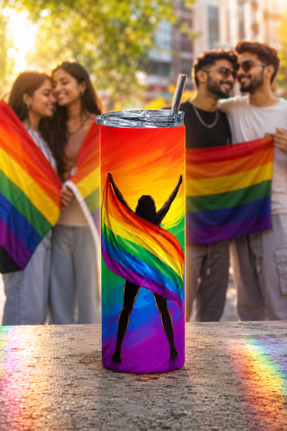 Be Seen. Be Proud.™ Premium Pride Tumbler | LGBTQ Stainless Steel Tumbler (20 Oz)